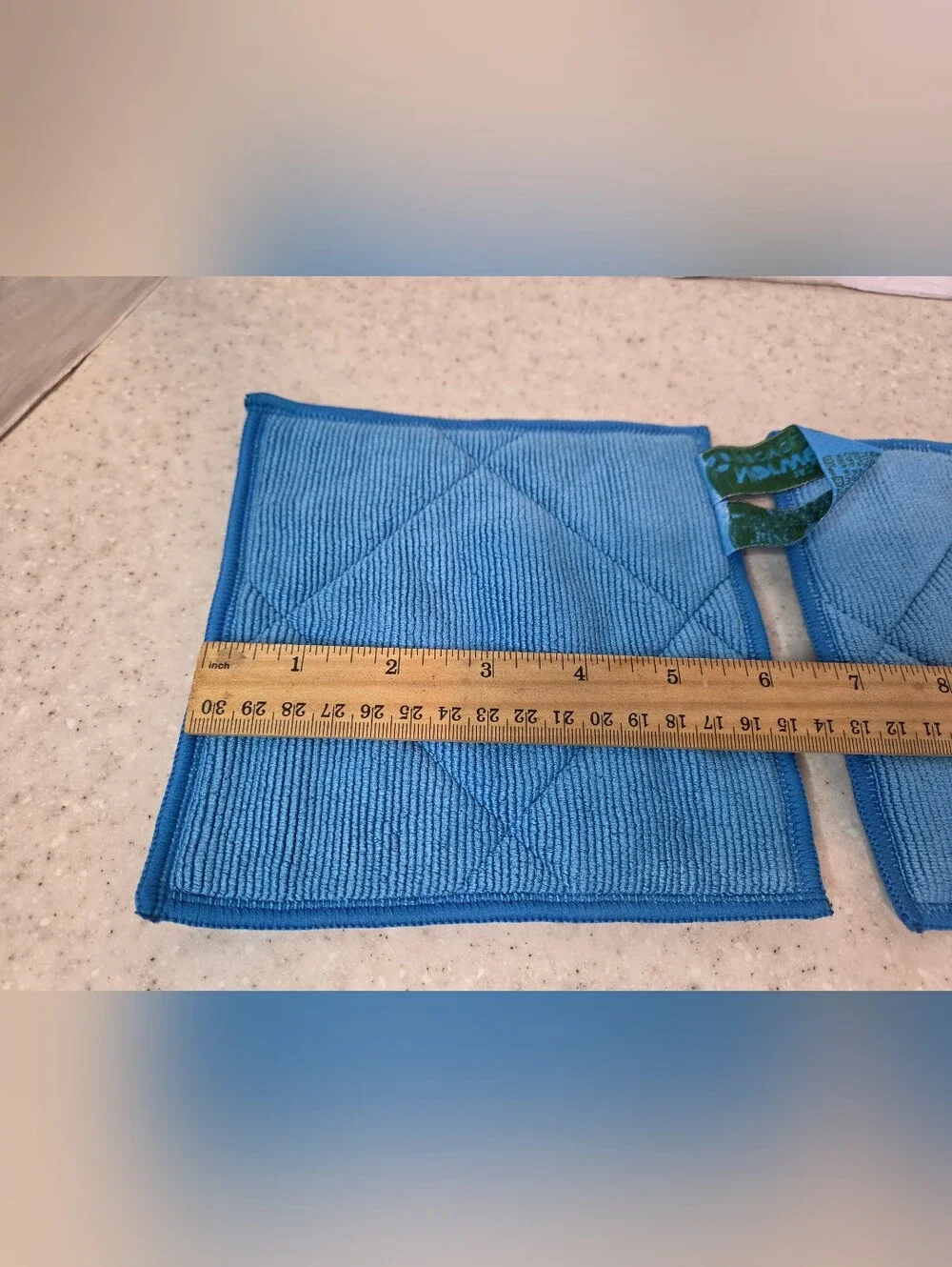 Norwex EnviroScrub Cloths Set of 2 Blue Microfiber Scrubber Cleaning Pads 6